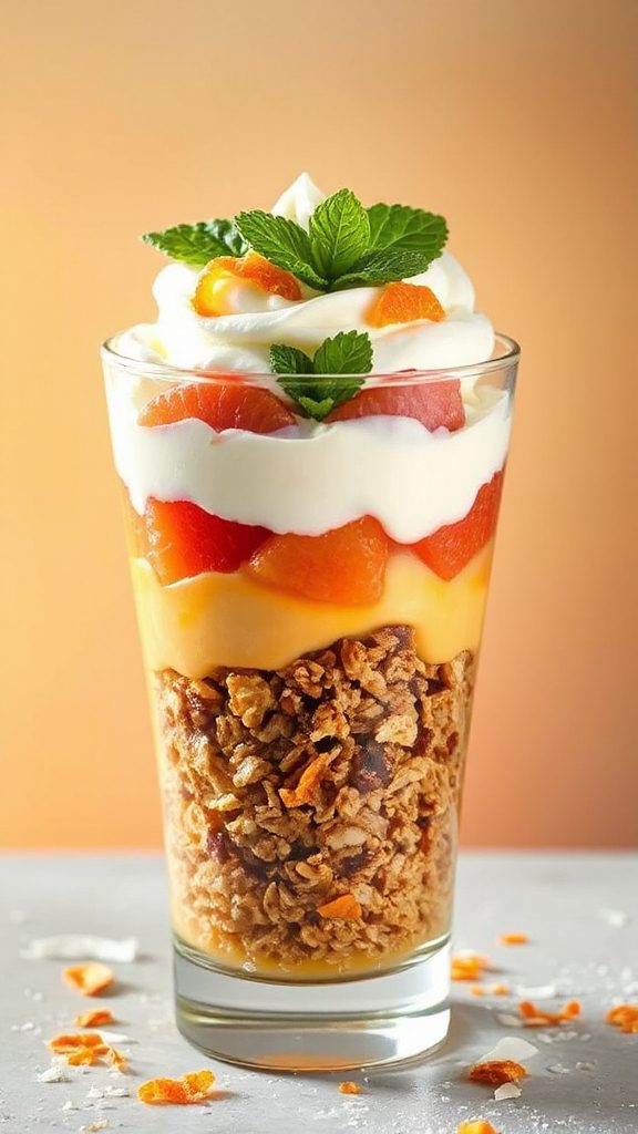 citrus fruit yogurt parfait