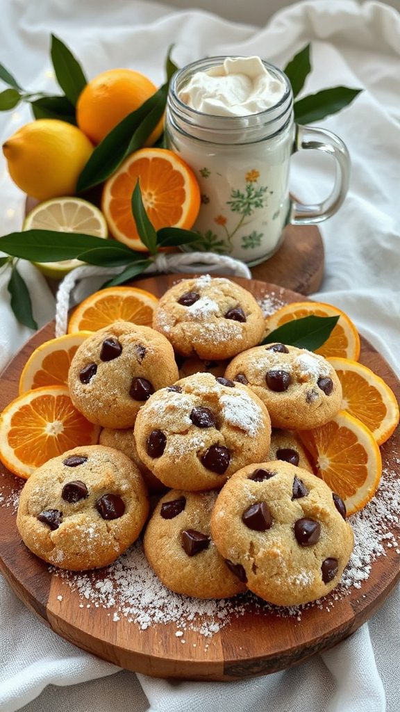 citrus infused chocolate chip cookies