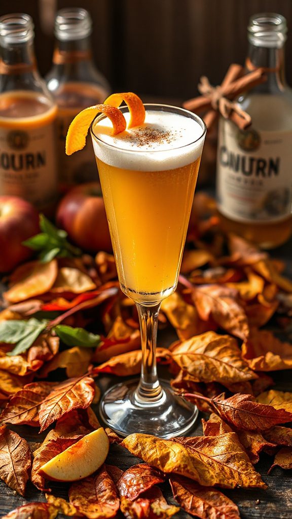 citrus infused fizzy cider cocktail