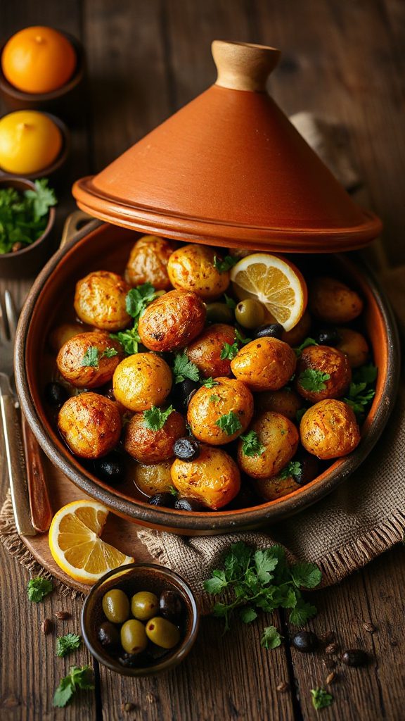 citrus infused olive braised potatoes
