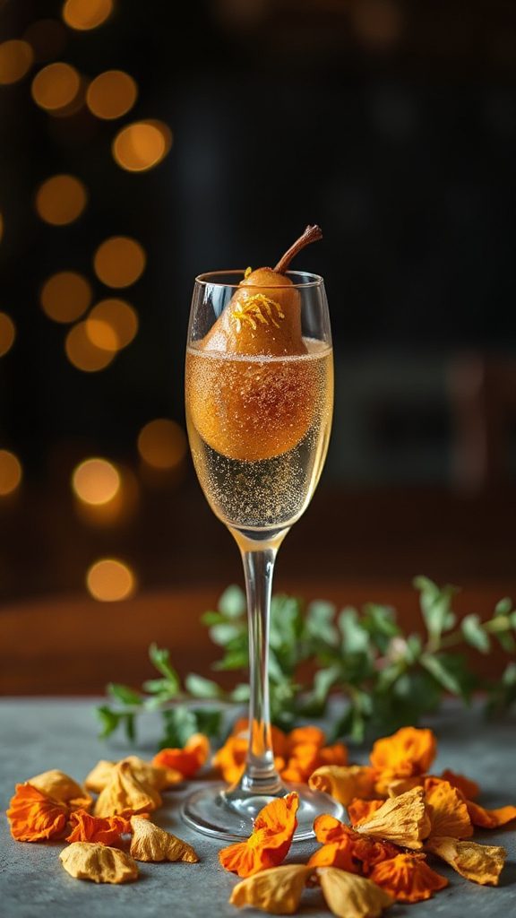 citrus infused roasted pear cocktail
