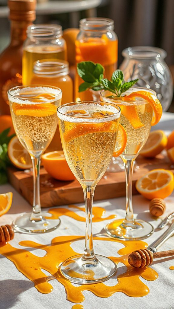 citrus infused sparkling cocktail