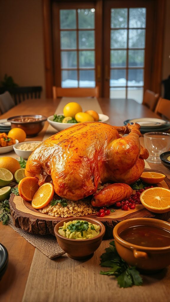 citrus marinated annatto turkey