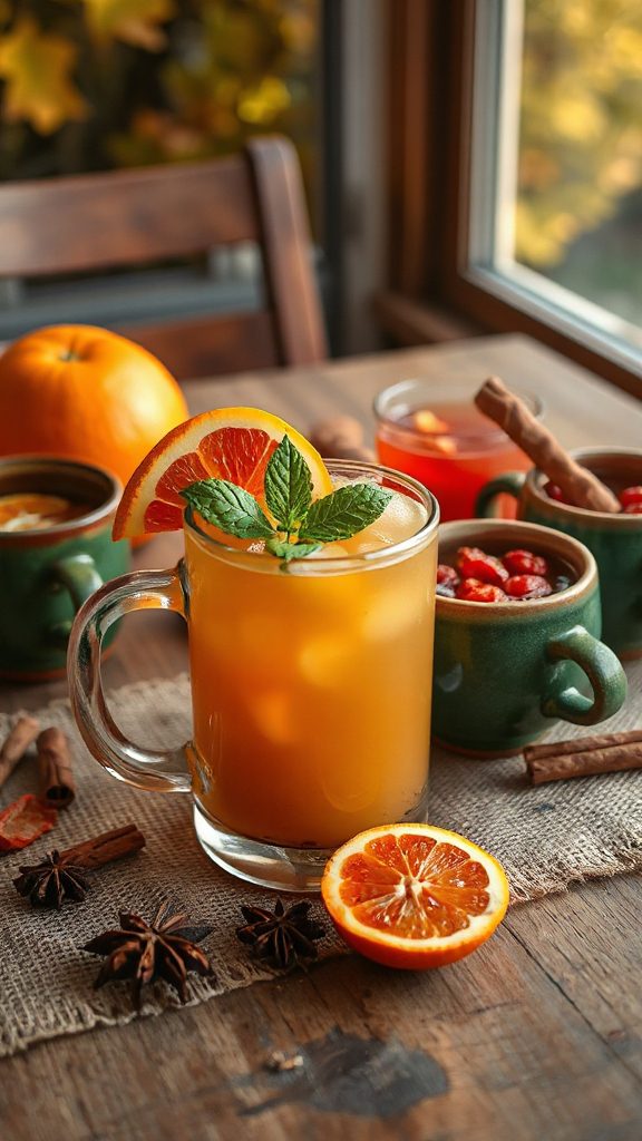 citrus mint hot toddy