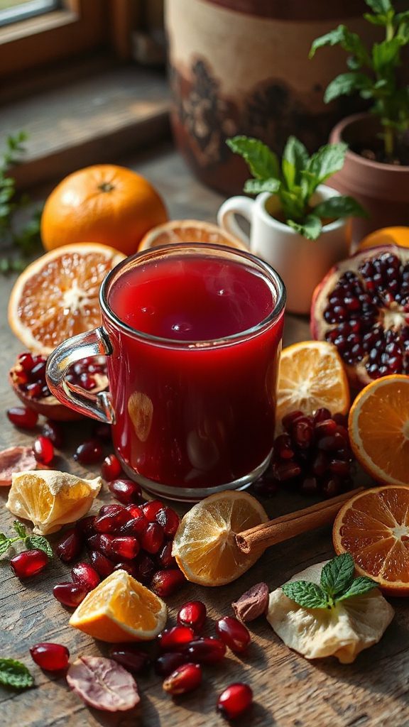 citrus pomegranate refreshing beverage citrus pomegranate refreshing beverage