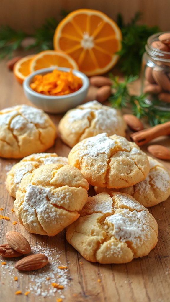 citrusy almond buttery cookies