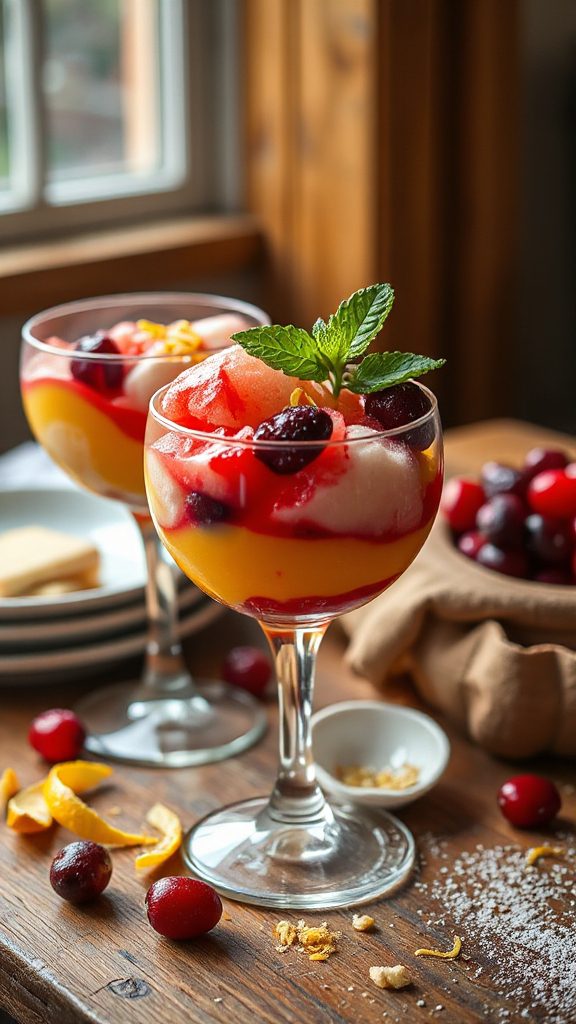 citrusy cranberry frozen delight