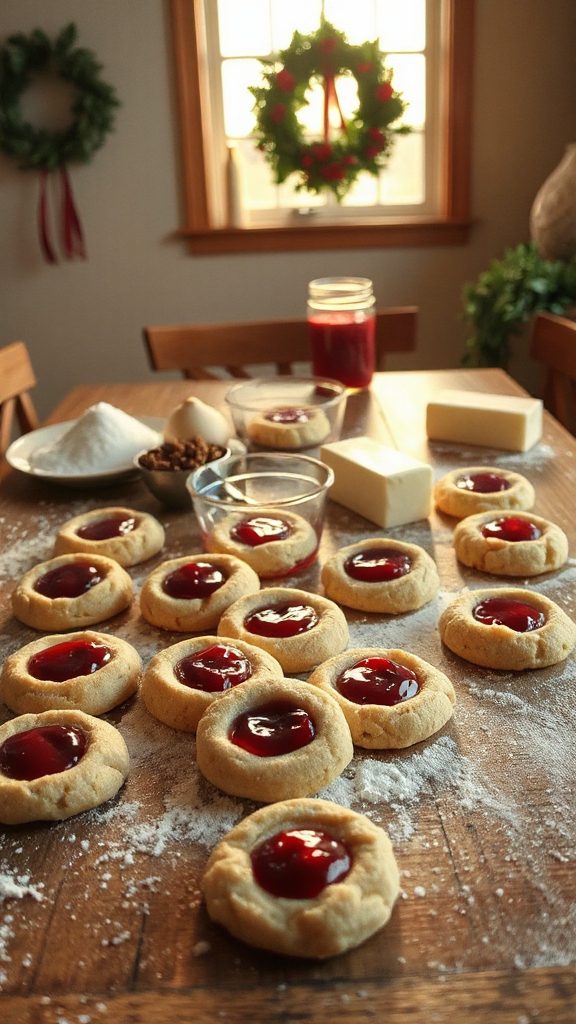 classic raspberry thumbprint cookies