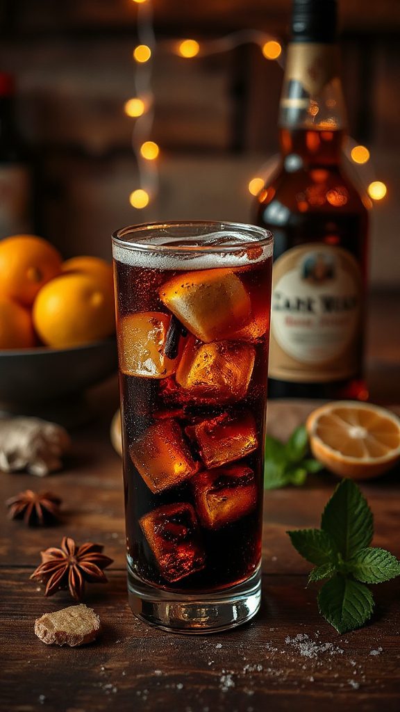 clove infused rum ginger cocktail