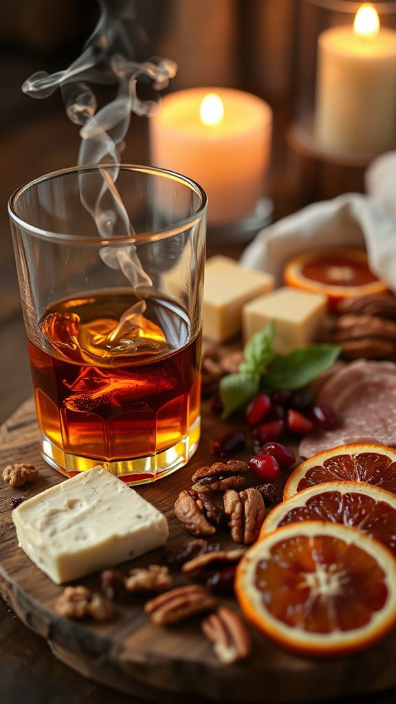 cocktail with grilled chicken