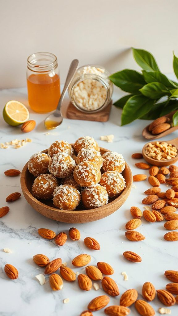 coconut almond energy bites coconut almond energy bites