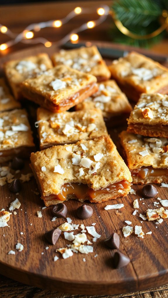 coconut caramel cookie bars