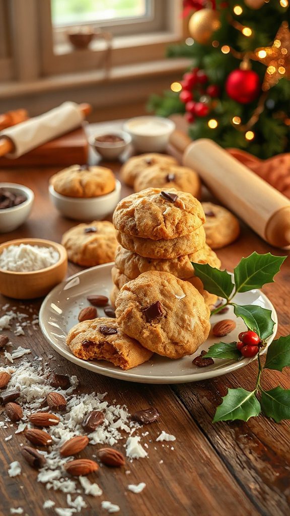 coconut chocolate almond cookies