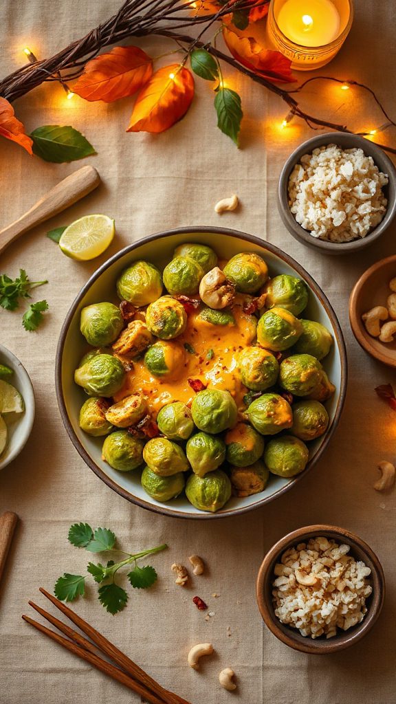 coconut curry brussels sprouts coconut curry brussels sprouts