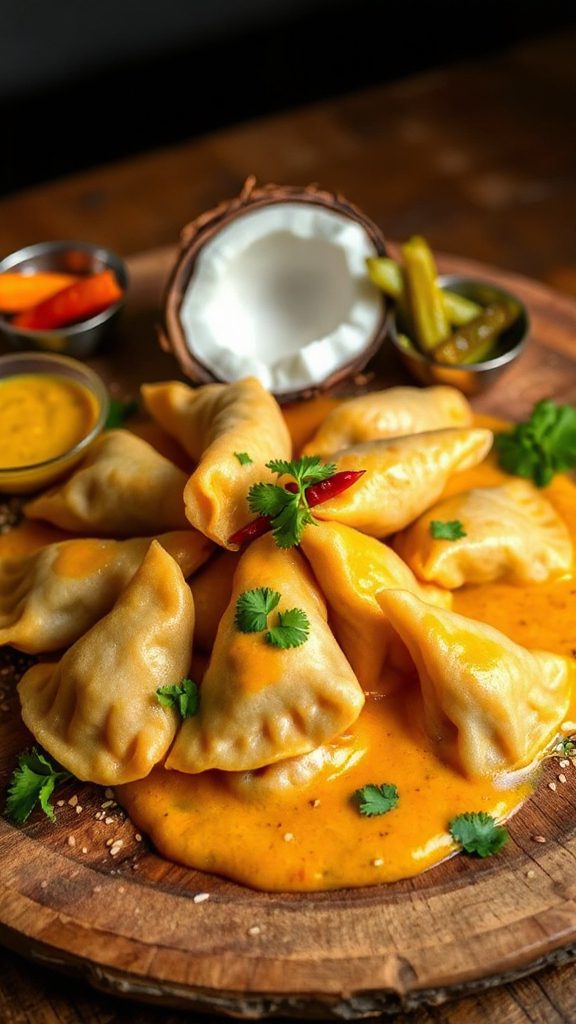 coconut curry chicken dumplings coconut curry chicken dumplings