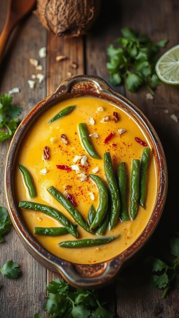 coconut curry green bean casserole