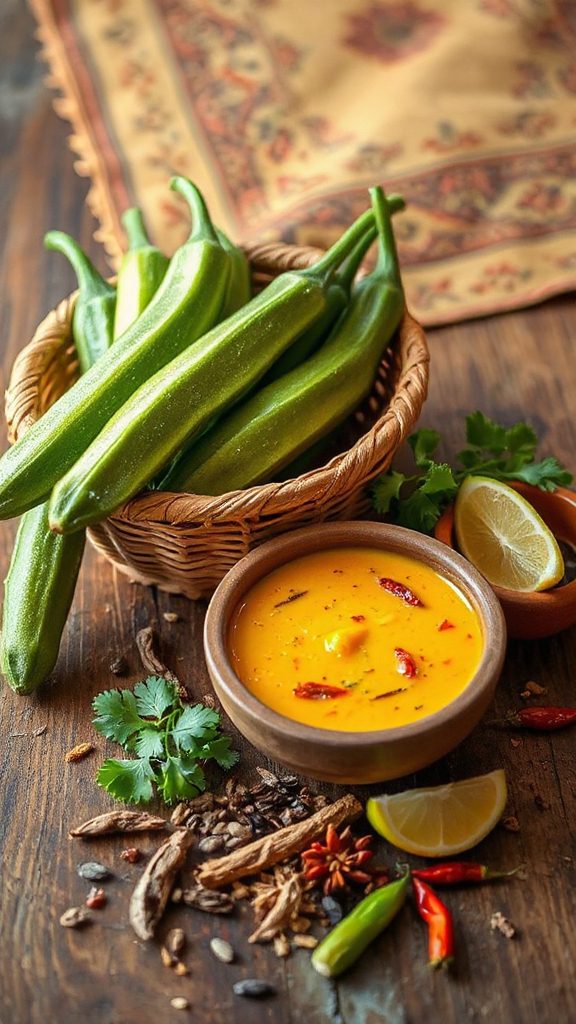 coconut curry okra dish