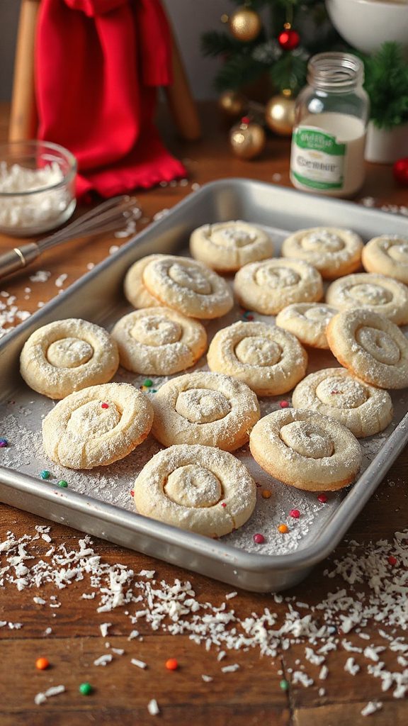 coconut flavored holiday cookies