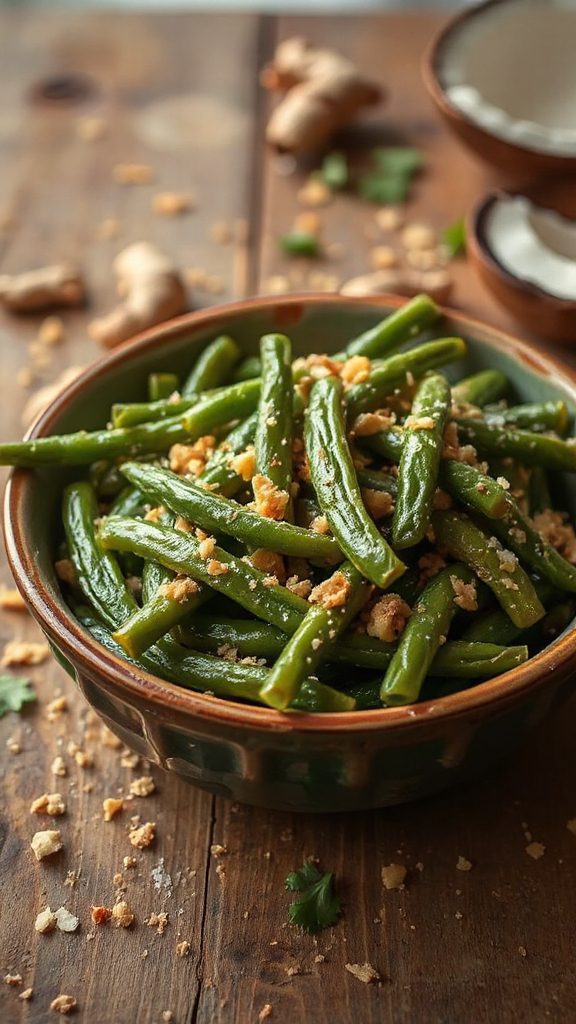 coconut ginger green bean casserole