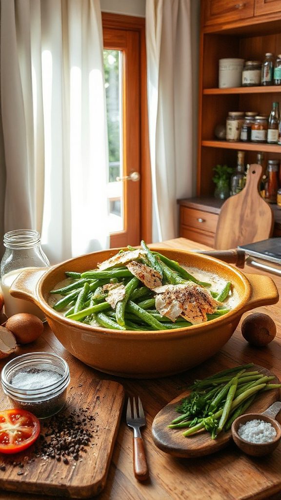 coconut infused green bean casserole