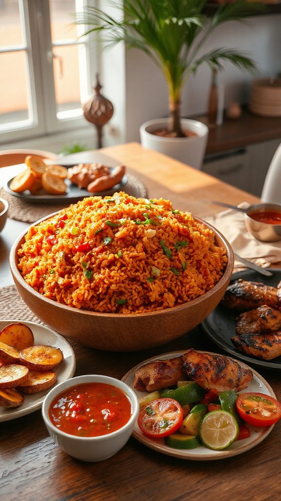 coconut infused jollof rice