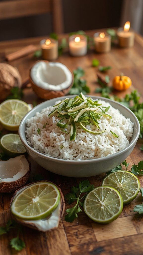 coconut lime rice pilaf
