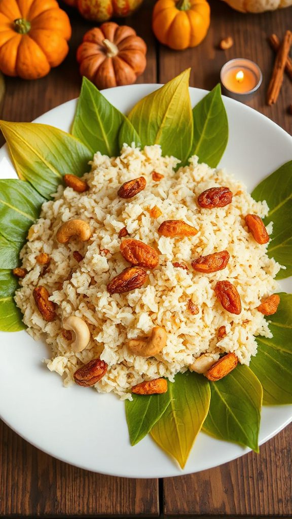 coconut rice with cashews