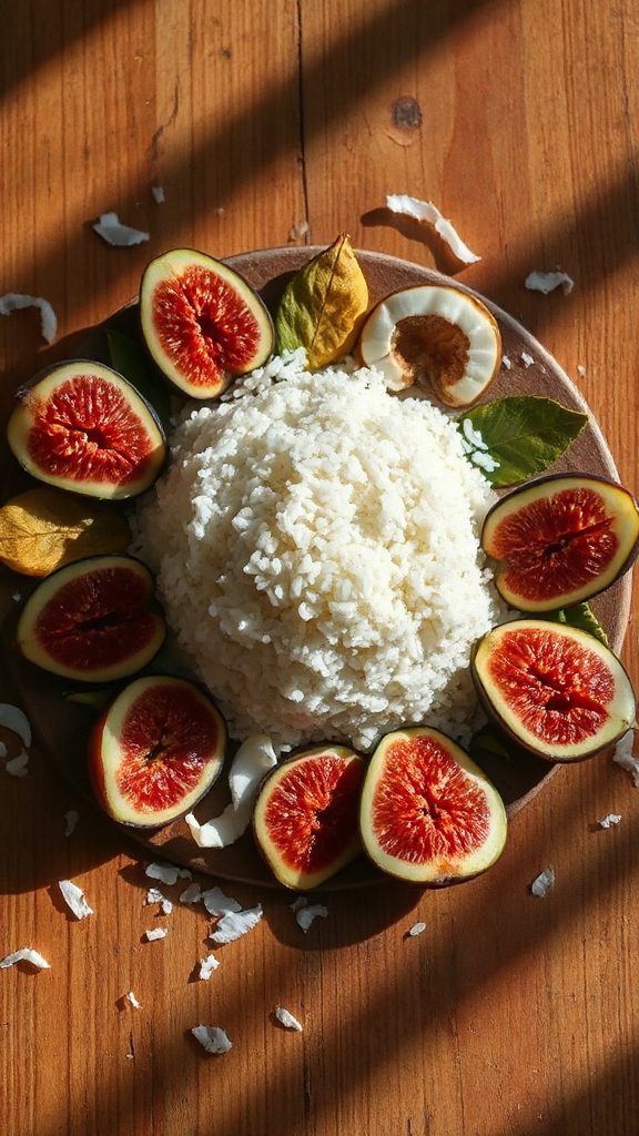 coconut rice with figs coconut rice with figs