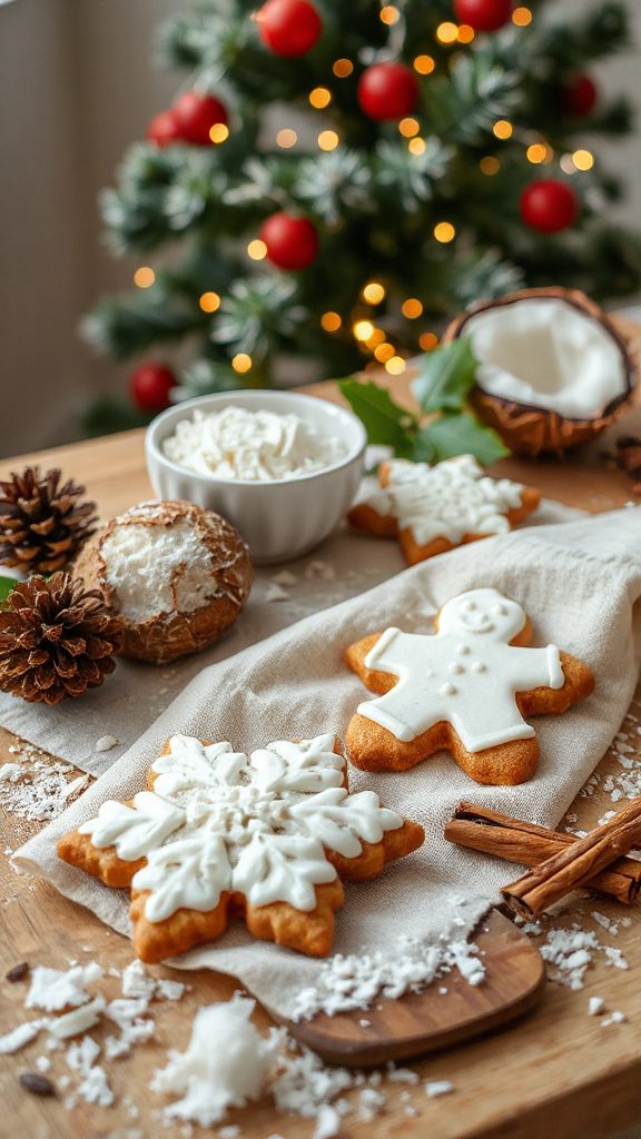 coconut spiced gingerbread cookies
