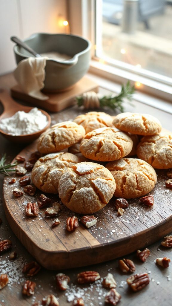 coconut sugar pecan shortbread cookies