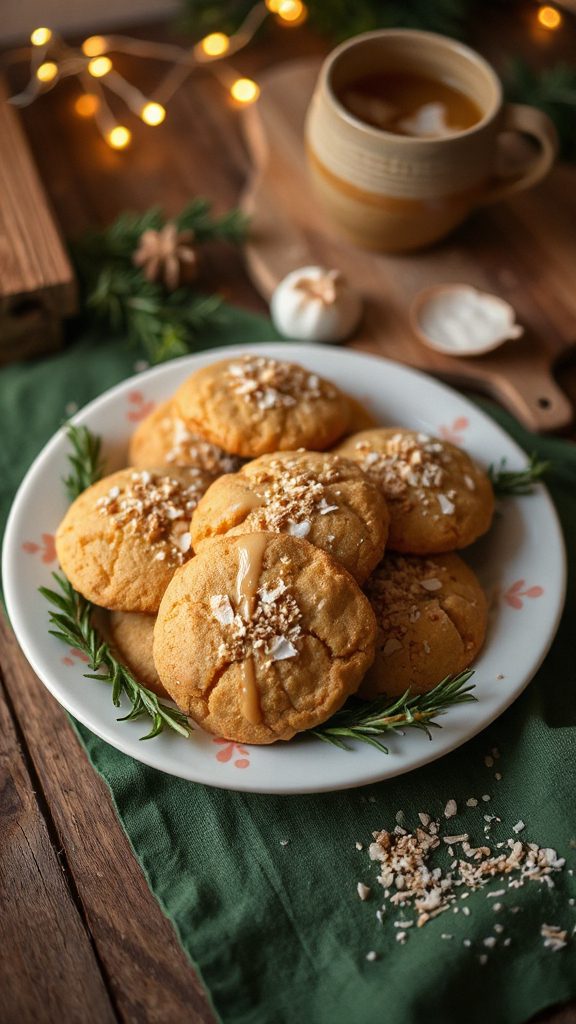 coconut tahini chewy cookies