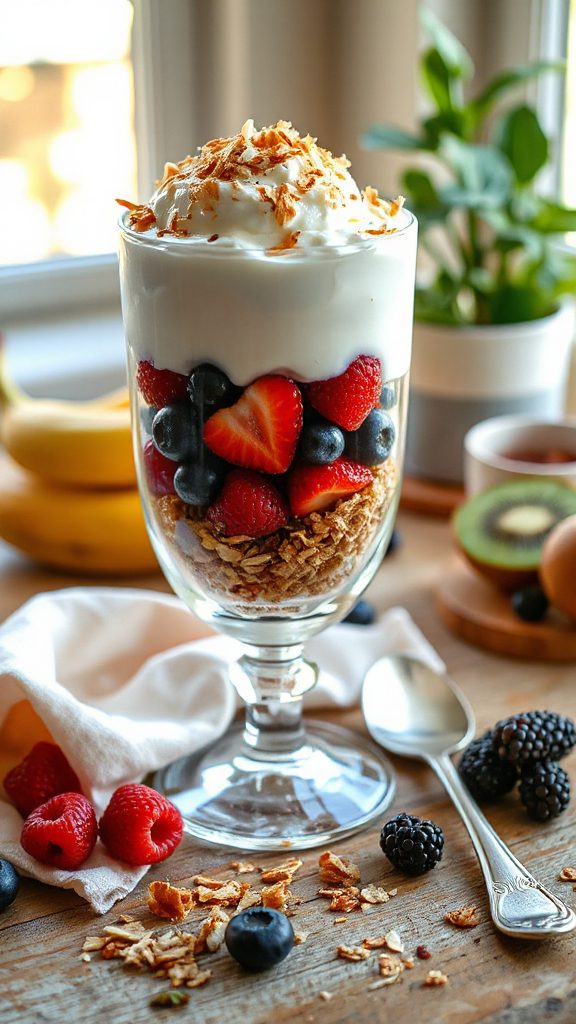 coconut yogurt fruit parfait coconut yogurt fruit parfait