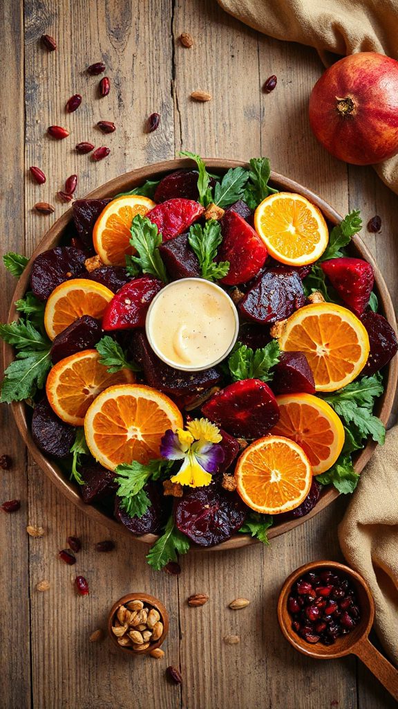 colorful beet citrus salad