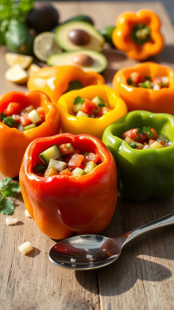 colorful bell pepper salsa