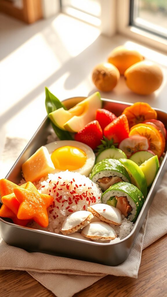 colorful bento box lunches