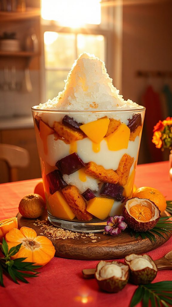 colorful filipino dessert ingredients