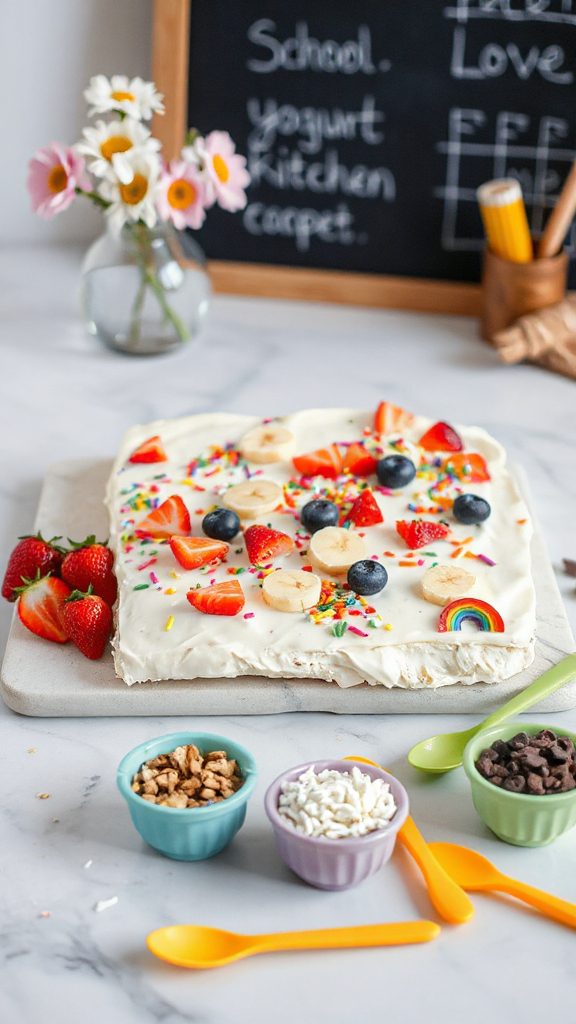 colorful frozen yogurt bark colorful frozen yogurt bark