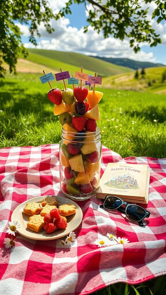 colorful fruit skewers delight
