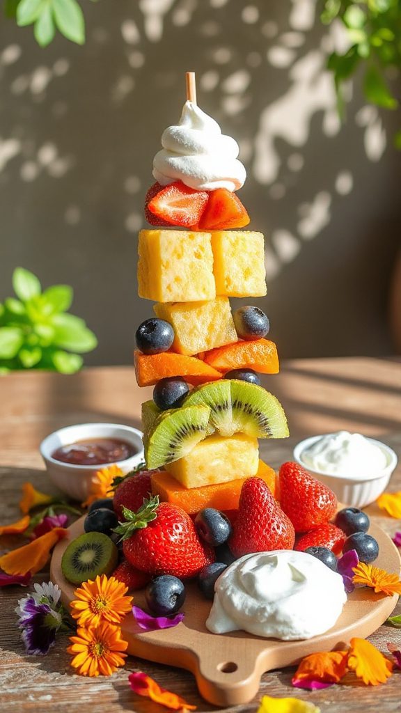 colorful fruit skewers recipe