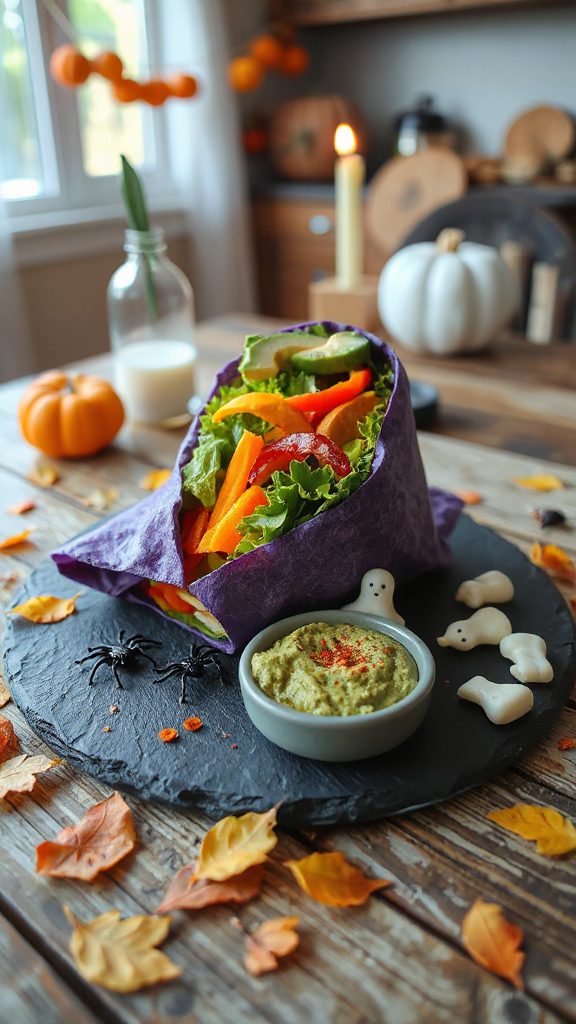 colorful halloween veggie wrap colorful halloween veggie wrap
