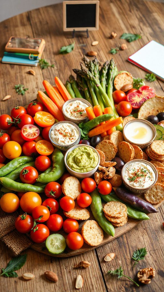colorful healthy veggie platter