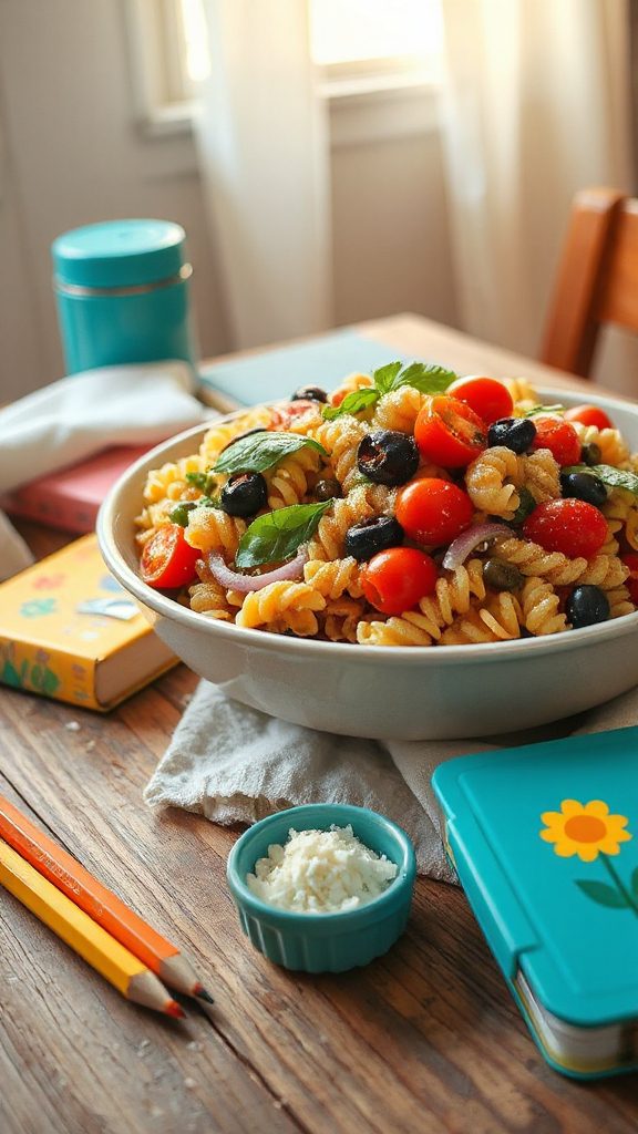 colorful italian pasta salad