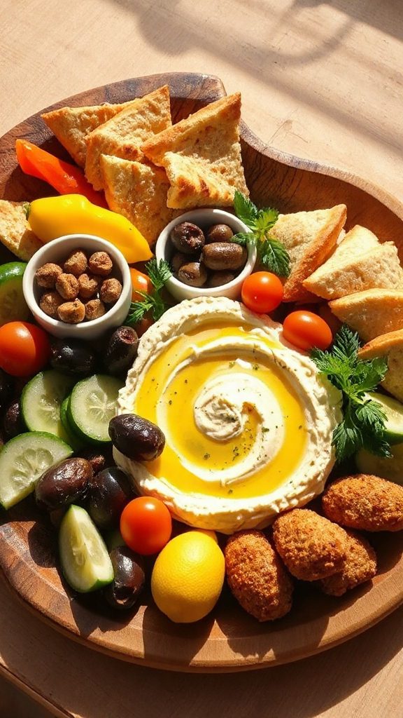 colorful mediterranean sharing platter