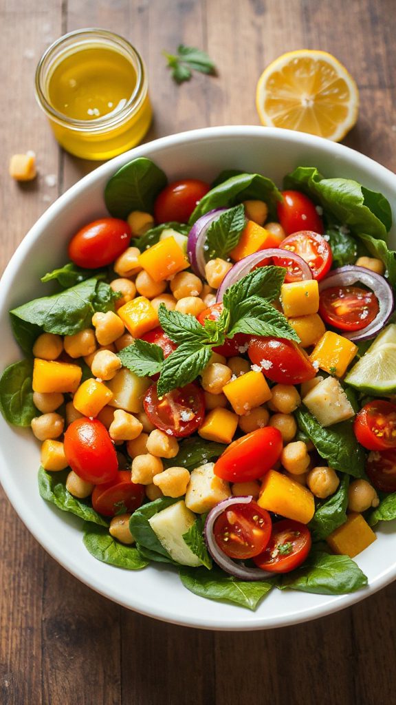 colorful nutritious chickpea salad colorful nutritious chickpea salad
