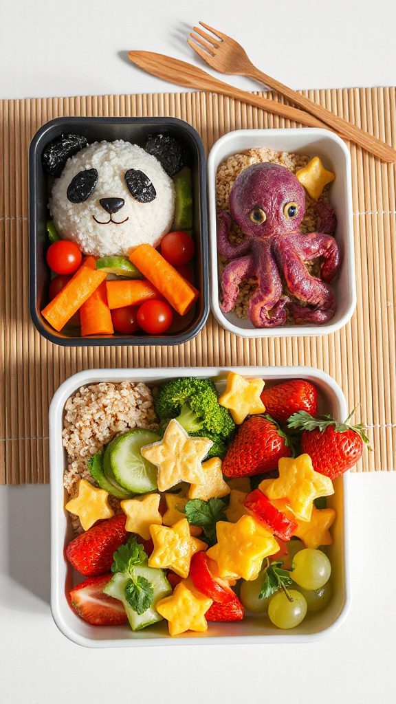 colorful nutritious lunch boxes
