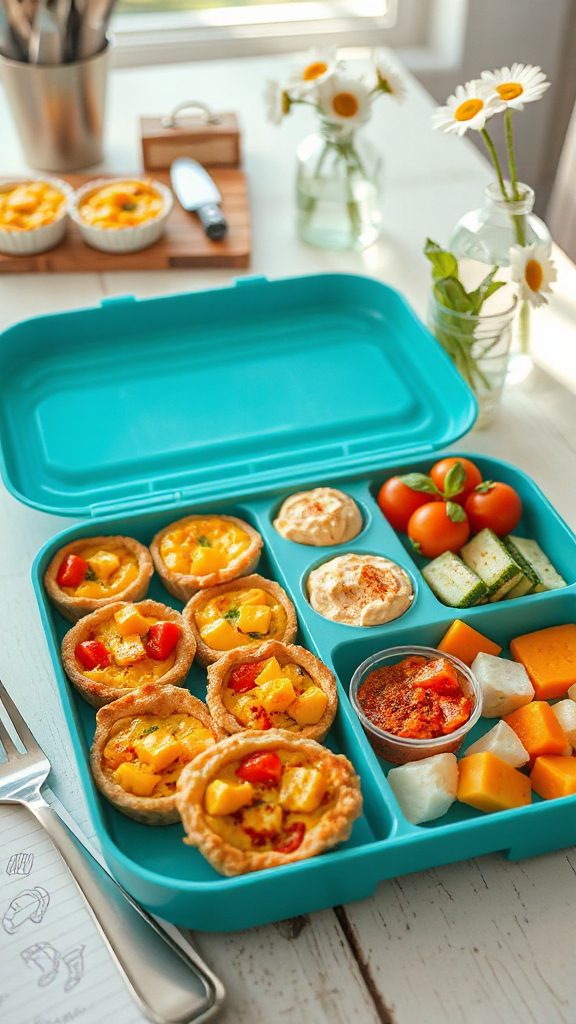 colorful nutritious mini quiches