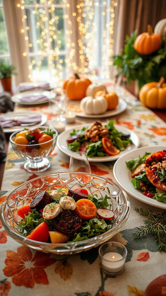 colorful roasted winter salad