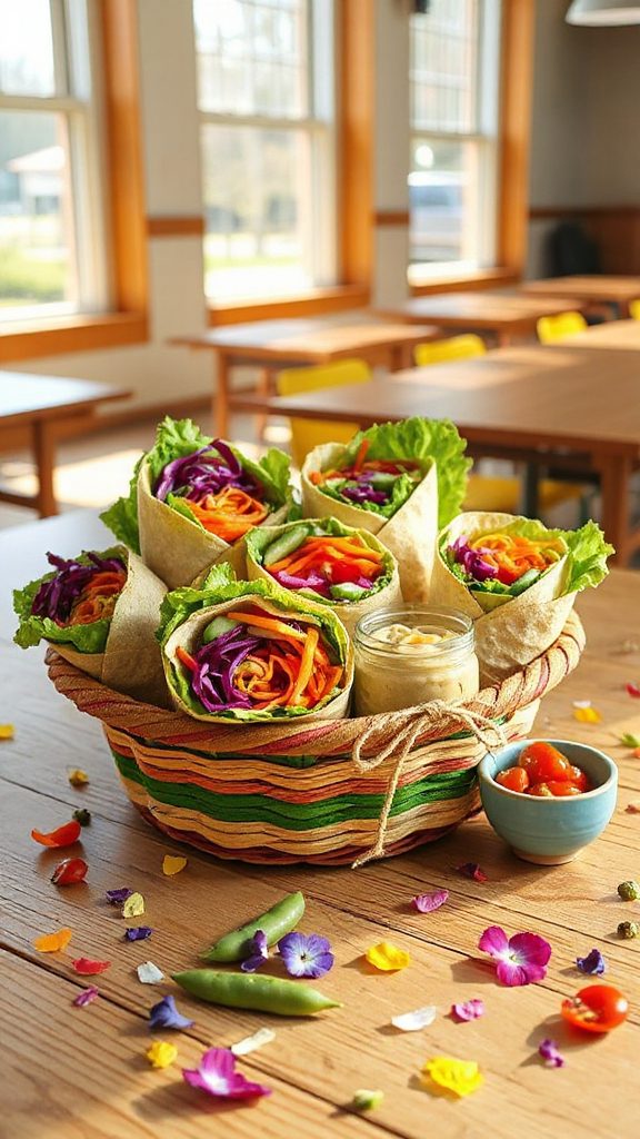 colorful veggie wraps recipe