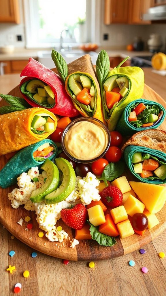 colorful veggie wraps recipe