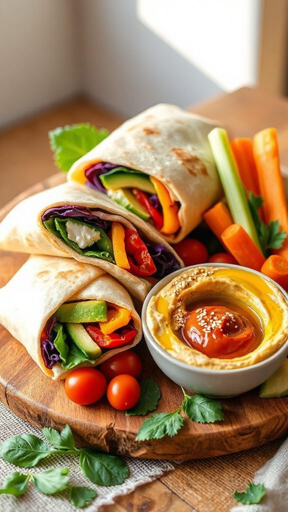 colorful veggie wraps recipe colorful veggie wraps recipe
